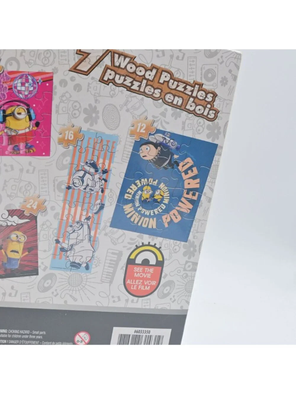 Minions The Rise Of Gru 7 Wood Puzzles Set With Tray Storage Box New Sealed